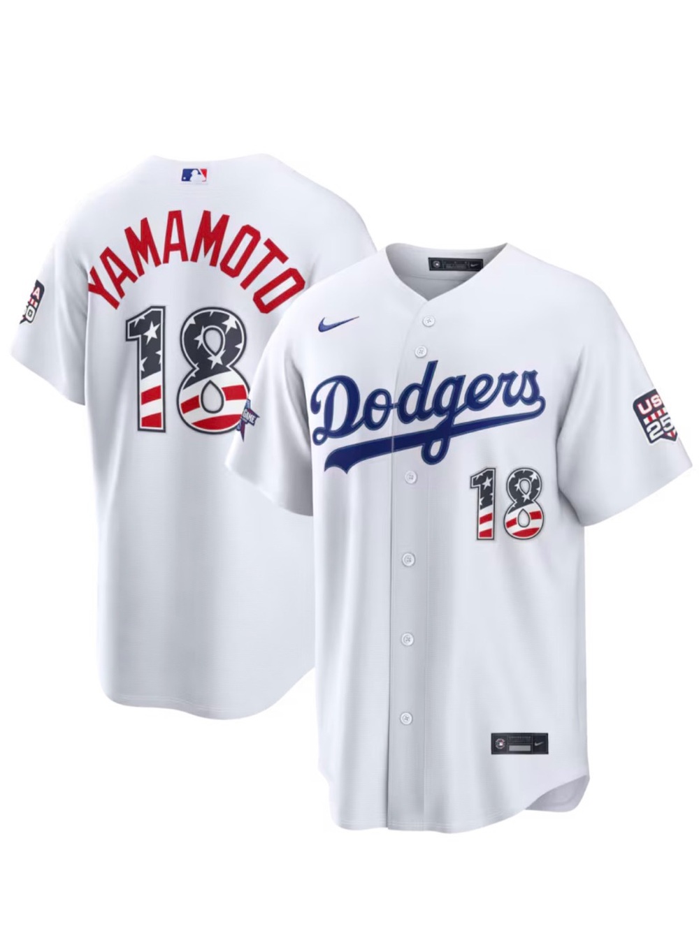 Nike Los Angeles Dodgers White Yamamoto #18 Jersey